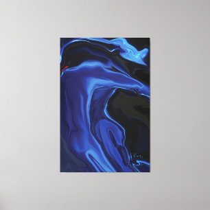 Der blaue Kuss Leinwanddruck