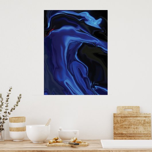 Der blaue Kuss Poster (Küche)