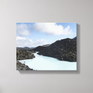 Der blaue Lagune-Eintritt - Island Leinwanddruck