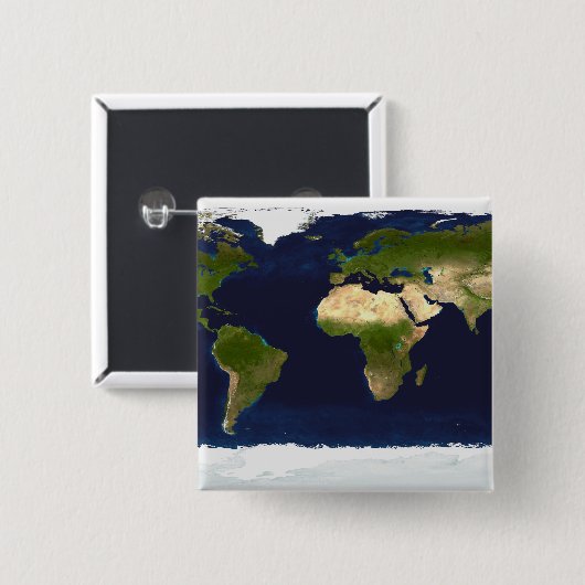 Der blaue Marmor Button (Vorne & Hinten)