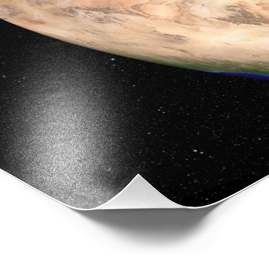 Der Blaue Marmor der nächsten Generation Erde 2 Fotodruck (Ecke)