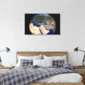 Der Blaue Marmor der nächsten Generation Erde 2 Leinwanddruck (Insitu (Schlafzimmer))