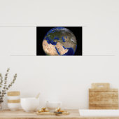 Der Blaue Marmor der nächsten Generation Erde 2 Poster (Küche)