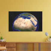 Der Blaue Marmor der nächsten Generation Erde 3 Leinwanddruck (Insitu (Wohnzimmer))