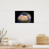 Der Blaue Marmor der nächsten Generation Erde 3 Poster (Küche)