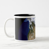 Der Blaue Marmor der nächsten Generation Erde 5 Zweifarbige Tasse (Links)