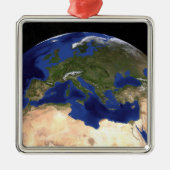 Der Blaue Marmor der nächsten Generation Erde 7 Silbernes Ornament (Vorne)