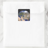 Der Blaue Marmor der nächsten Generation Erde Quadratischer Aufkleber (Tasche)