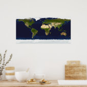 Der blaue Marmor Poster (Küche)