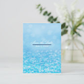 Der blaue Meerwasserstrand Save the Date Ankündigungspostkarte (Stehend Vorderseite)