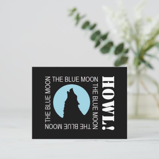 Der Blaue Mond, Einladung von Halloween-Party (Stehend Vorderseite)