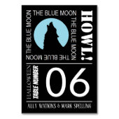 Der Blaue Mond, Halloween-Party Tischnummer (Rückseite)
