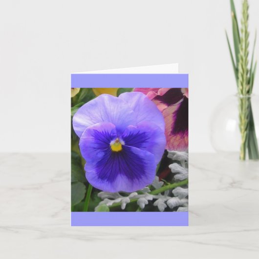 Der blaue Pansy Karte (Vorderseite)