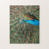 Der blaue Pfau Puzzle (Vertikal)