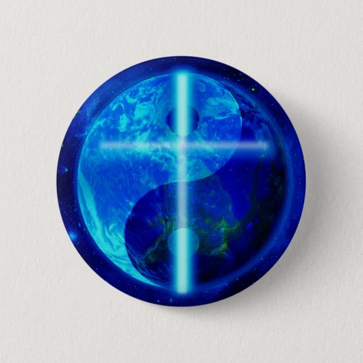 Der blaue Planet Button (Vorderseite)