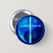 Der blaue Planet Button (Vorne & Hinten)