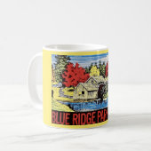 Der Blaue Ridge Parkway Vintag Kaffeetasse (Vorderseite Links)