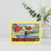 Der Blaue Ridge Parkway Vintag Postkarte (Stehend Vorderseite)