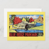 Der Blaue Ridge Parkway Vintag Postkarte (Vorne/Hinten)