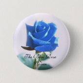 Der blaue RoseCoven Button (Vorderseite)