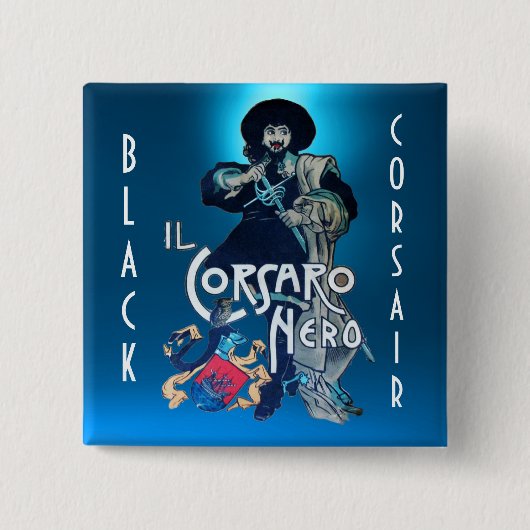 Der blaue schwarze KORSAIR-Edelstein Button (Vorderseite)