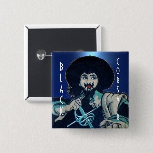 Der blaue schwarze KORSAIR-Edelstein Button (Vorne & Hinten)