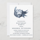 Der blaue Seashell-Nautiktag Einladung (Vorderseite)