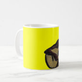 Der Blaue singt die Blues Kaffeetasse (Vorderseite Links)