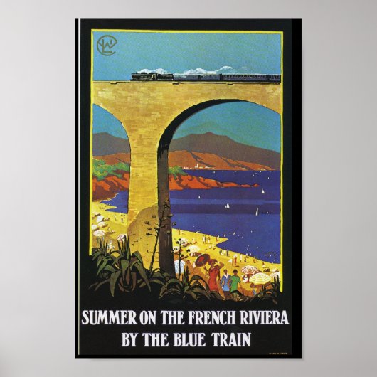 Der Blaue Sommer an der Côte d'Azur Poster (Vorne)