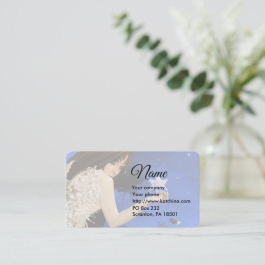 Der blaue Star Visitenkarte (Stehend Vorderseite)