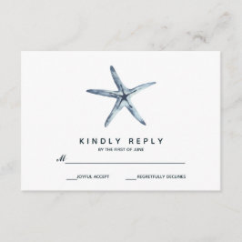 Der blaue Starfish | HochzeitsrSVP RSVP Karte