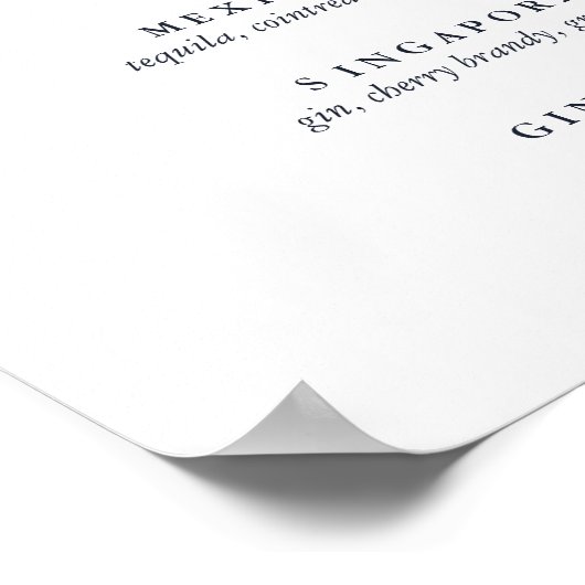 Der blaue Starfish | Signature-Cocktail-Menü-Zeich Poster (Ecke)