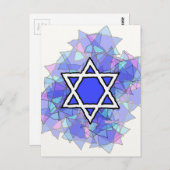 Der blaue Stern von David. Postkarte (Vorne/Hinten)