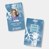 Der blaue Steward - Abzeichen benennen Ausweis (Vorder- & Rückseite)