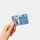 Der blaue Steward - Abzeichen horizontal benennen Ausweis (Handheld)