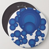 Der blaue Styling-Kreis der 70er Jahre Button (Vorne & Hinten)