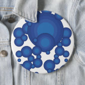 Der blaue Styling-Kreis der 70er Jahre Button (Beispiel)