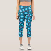Der blaue Styling-Kreis der 70er Jahre Capri Leggings (Vorderseite)