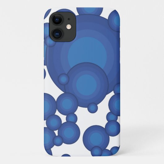 Der blaue Styling-Kreis der 70er Jahre Case-Mate iPhone Hülle (Rückseite)