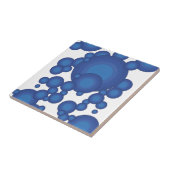 Der blaue Styling-Kreis der 70er Jahre Fliese (Seite)