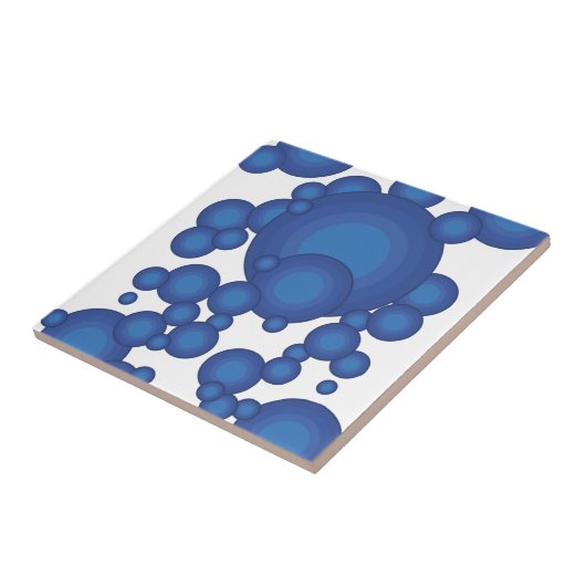 Der blaue Styling-Kreis der 70er Jahre Fliese (Seite)