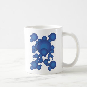 Der blaue Styling-Kreis der 70er Jahre Kaffeetasse
