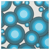Der blaue Styling-Kreis der 70er Jahre Stoff (Muster)