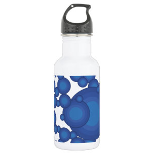 Der blaue Styling-Kreis der 70er Jahre Trinkflasche