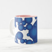 Der blaue Styling-Kreis der 70er Jahre Zweifarbige Tasse (Vorderseite Links)