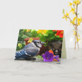 Der blaue Tag der Jay-Blumen-Mutter Karte (Gelbe Blume)