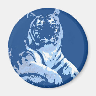 Der blaue Tiger Magnet