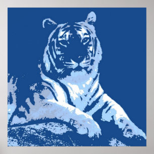Der blaue Tiger Poster