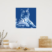 Der blaue Tiger Poster (Küche)