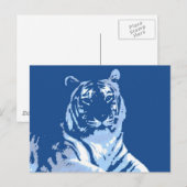 Der blaue Tiger Postkarte (Vorne/Hinten)